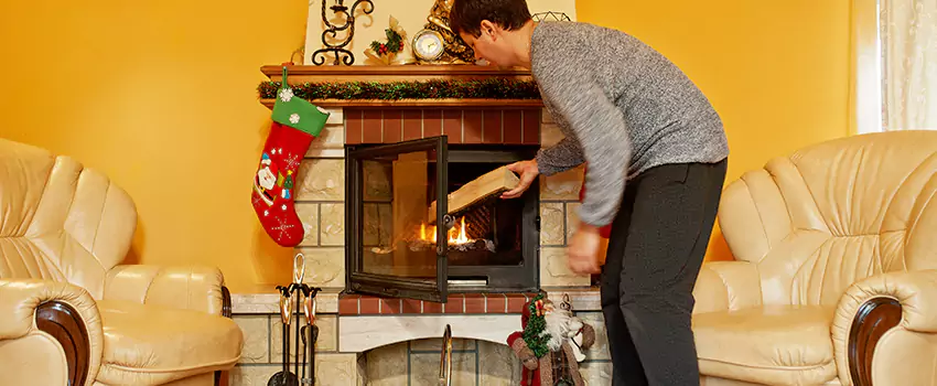 Rusted Metal Fireplace Restoration in Brent, Florida